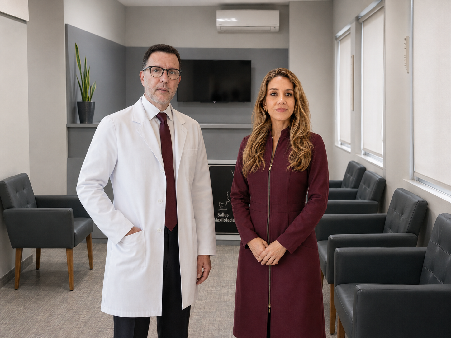 Dr. Sérgio e Dra. Letícia, especialistas da Sallus Maxilofacial